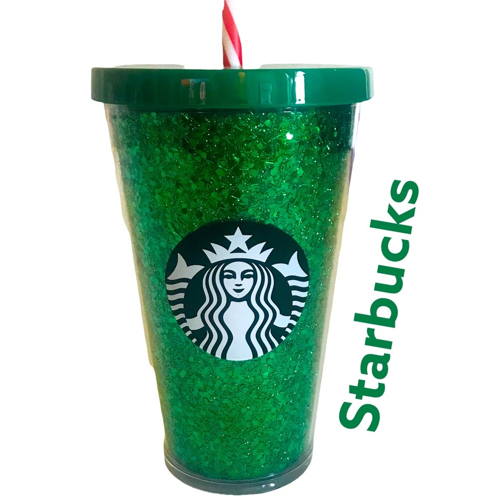 Christmas Starbucks Green Sparkle Cup